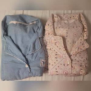 Victoria's Secret Blue & Pink Floral Pajama Tops